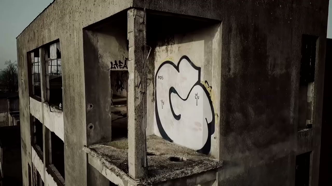 Prabuty Zima Dron Graffiti