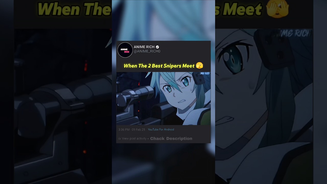 When Best Snipers Meet 🫣 #anime #animeedit