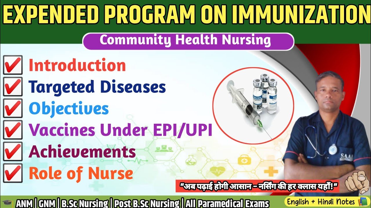 💉🛡️ EPI (Expanded Program on Immunization) 🦠  | Community Health Nursing