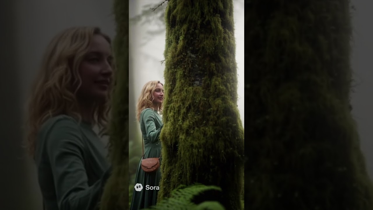Foggy Hoh Rainforest Walk: Moss & Magic | Sora2 Cinematic Short #olympicnationalpark #washington
