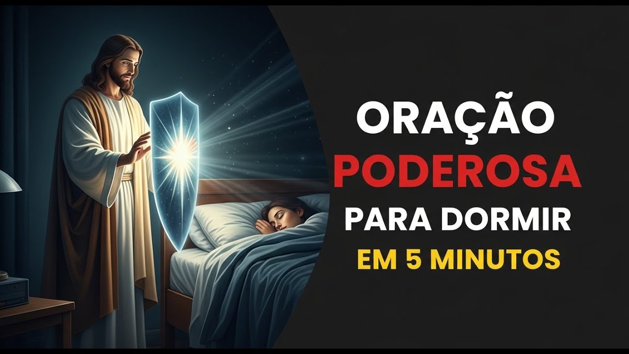 ORAÇÃO PARA DORMIR, OUÇA E VOCÊ ADORMECERÁ em 5 MINUTOS, JESUS TE DÁ PROTEÇÃO NESTA NOITE
