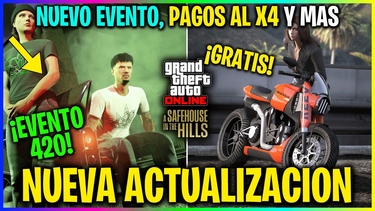 NUEVA ACTUALIZACION SEMANAL en GTA ONLINE! EVENTO 420! NUEVOS MODOS y ACTIVIDADES + COSAS GRATIS!