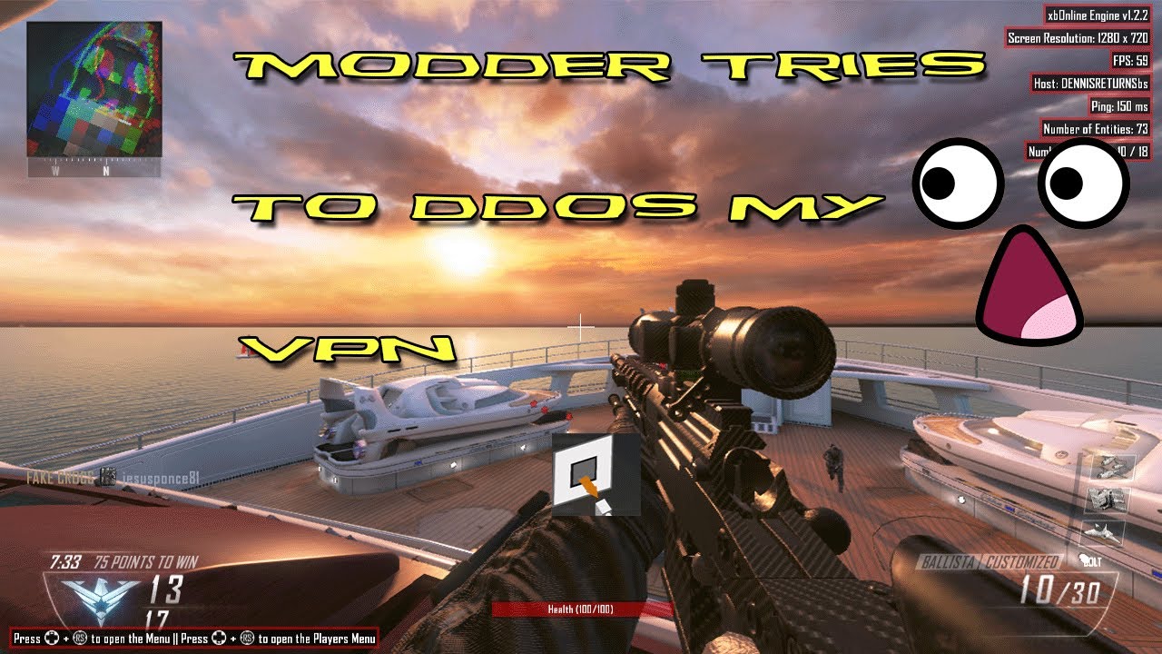 MODDER TRIES TO DDOS MY VPN BUT FAILS MISERABLY BUT I CLAP HIS VPN LOL