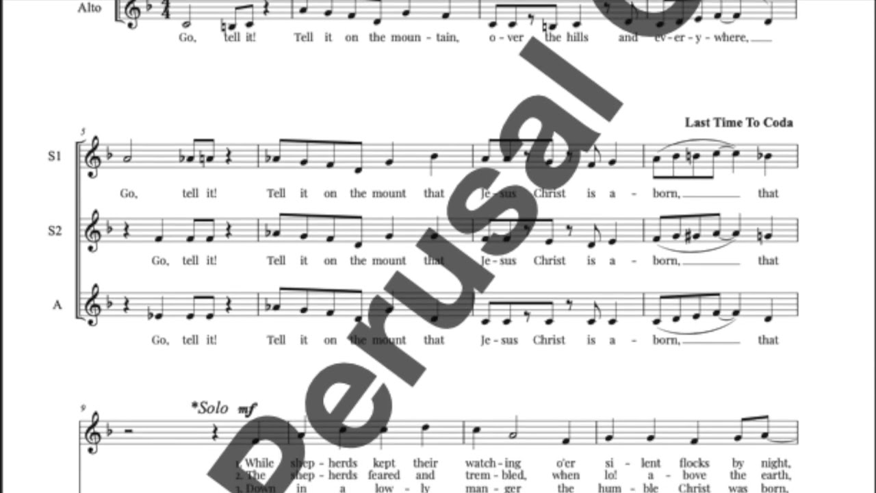 MM-037 Go Tell It On the Mountain (SSA) arr. Colin Lett