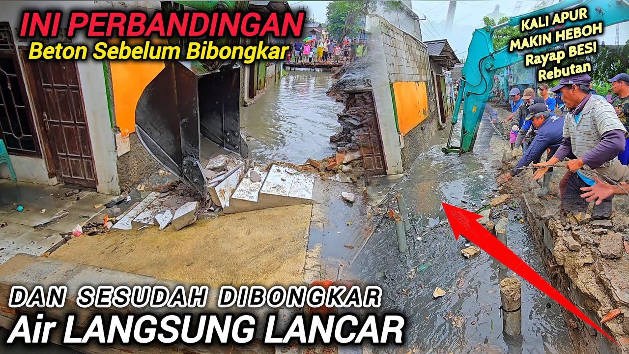 GILA❗️BANYAK BETUL BETON BERLAPIS LAPIS NUTUPI KALI APUR LIHAT INI SAMPAI AIRNYA TERTAHAN SEMUA 