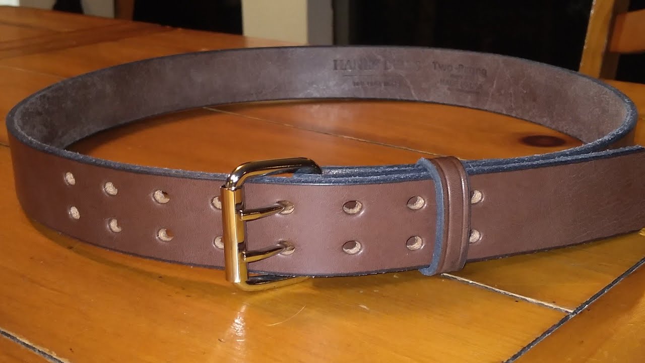Hanks Doubke Prong Work Belt in Brown 1 1/2 