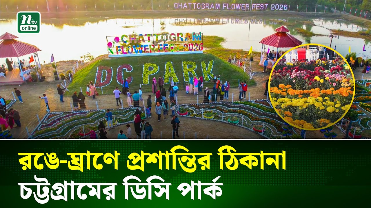 লক্ষাধিক ফুলে বর্ণিল চট্টগ্রাম ডিসি পার্ক, শুরু মাসব্যাপী ফুল উৎসব | Flower Festival | CTG | NTV