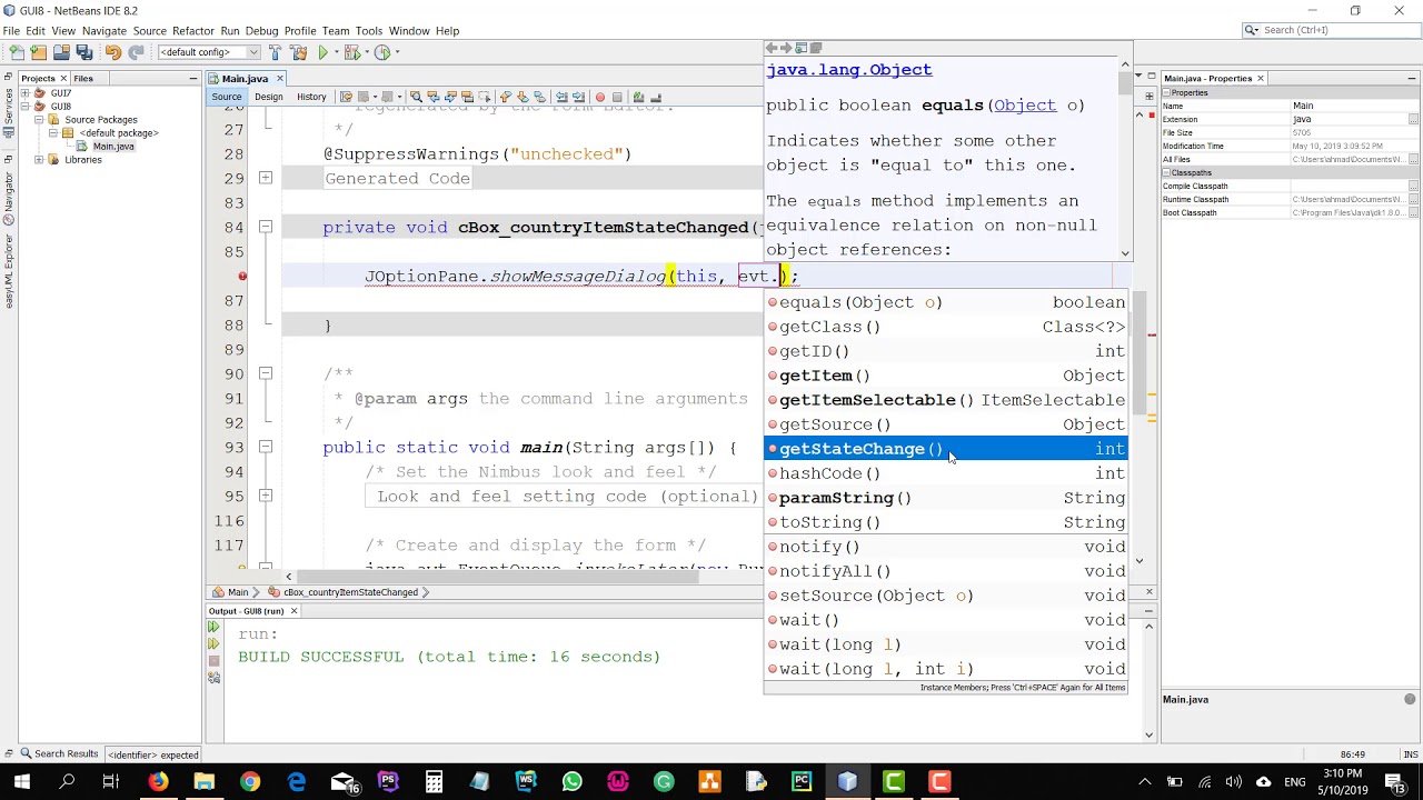 الواجهة الرسومية بالجافا - درس 8: إضافة عناصر إلى القائمة المنسدلة برمجياً (JComboBox) ا