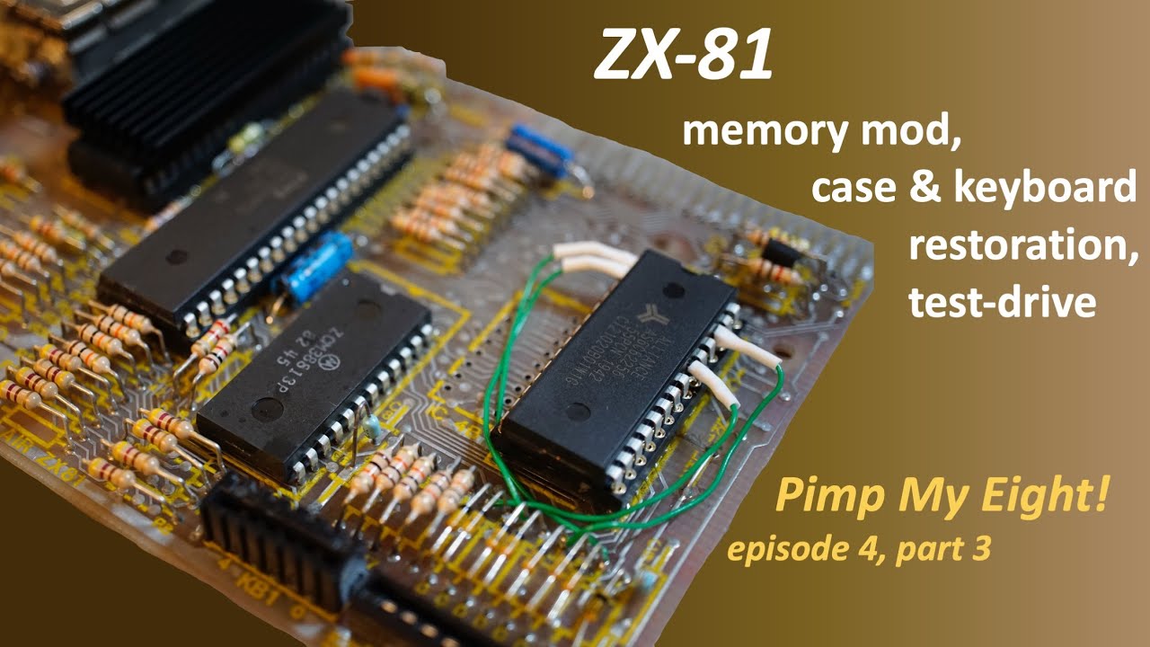 ZX-81 memory mod, case & keyboard restoration, test-drive