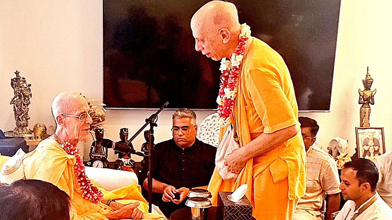 HH Prahladananda Swami & HH Jayadvaita Swami @ Daya Sindhu & Bhumi Gita dd, Khushi Mandalia 2/2/2025