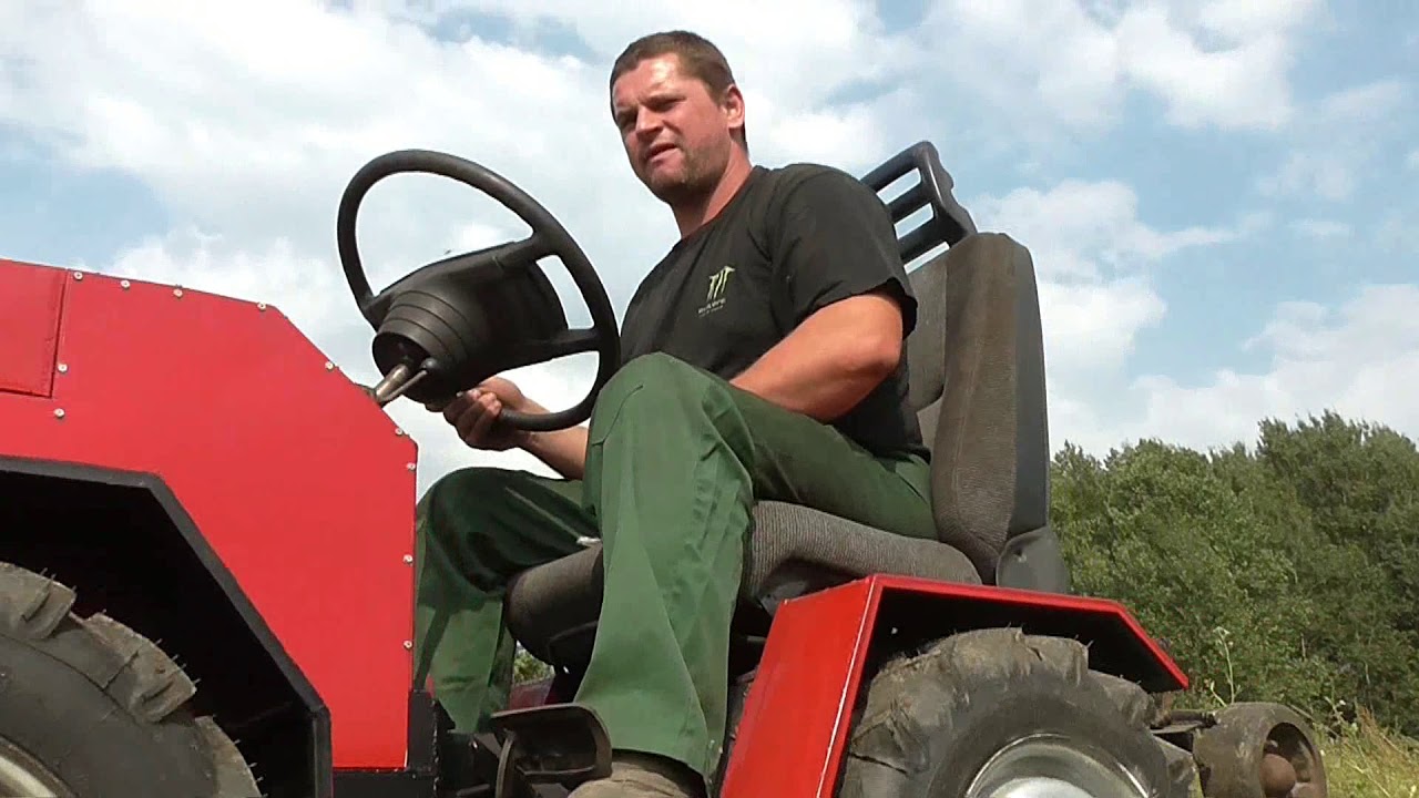 Минитрактор-переломка 4x4 #26. Первая борозна. Minitractor-fracture 4x4 #26. The first furrow.