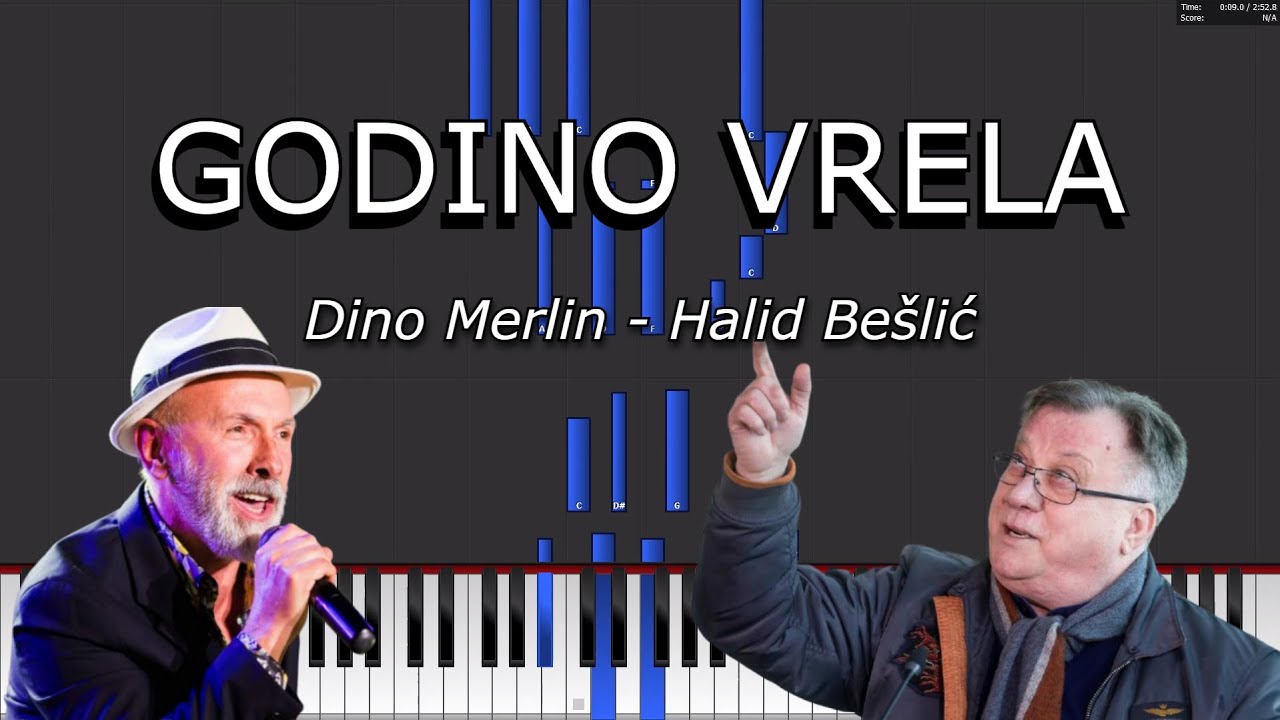 Godino Vrela - Dino Merlin i Halid Be&scaron;lić / Note, Akordi, Tutorijal i Cover za Klavir / Harmoniku