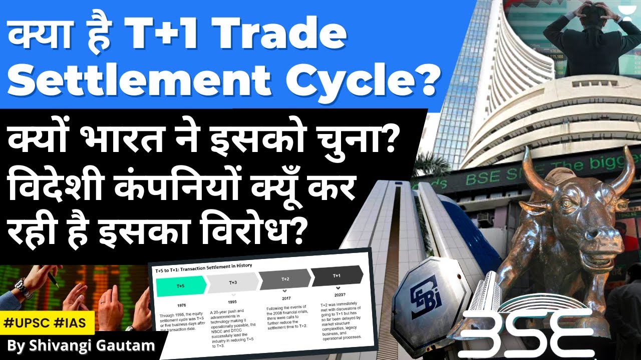 What is the T+1 Trade Settlement Cycle? | क्या है T+1 settlement Plan? | UPSC IAS