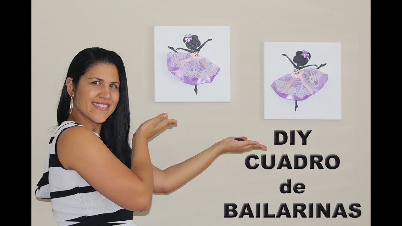 Como hacer un cuadro de bailarina para decorar el cuarto de bebe o niña/Diy