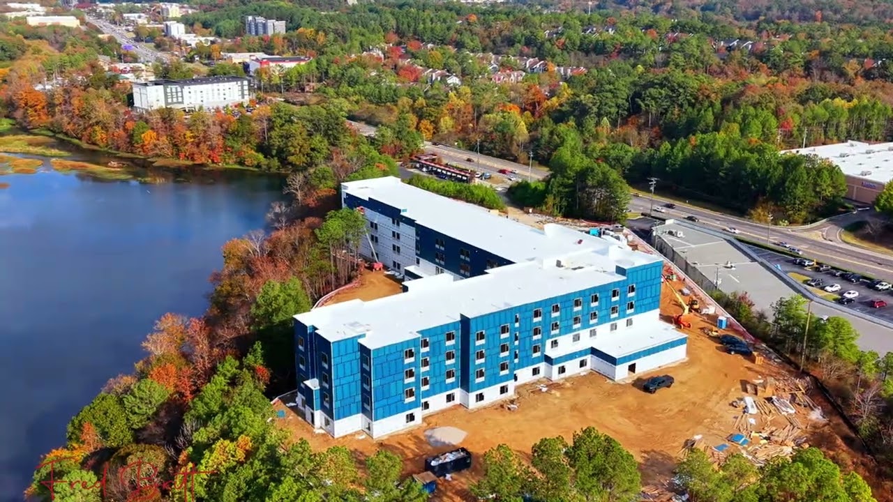 UPDATED New Mystery 4-Story Hotel Rising in Hoover, AL? Drone Tour of Lakehouse Drive!”