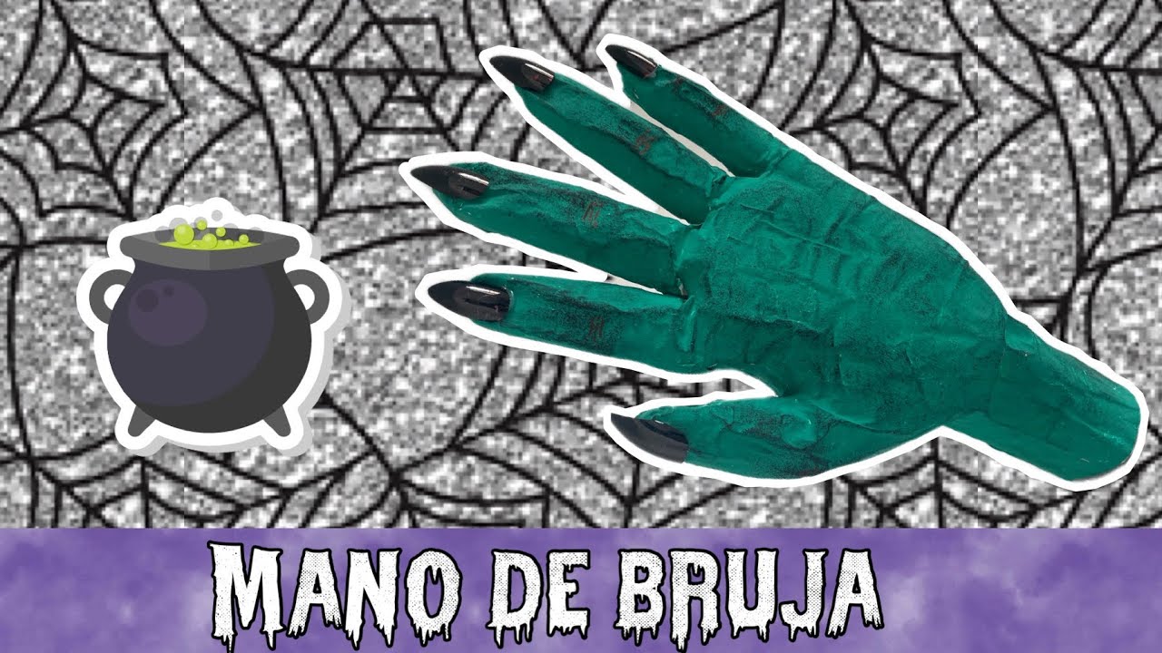 Como hacer mano de bruja con papel de periódico. Manualidades para Halloween. Arterapia Manualidades