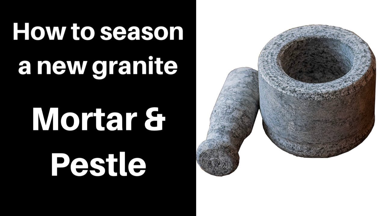 How to Condition a New Mortar And Pestle| Seasoning of a granite Molcajete before first use