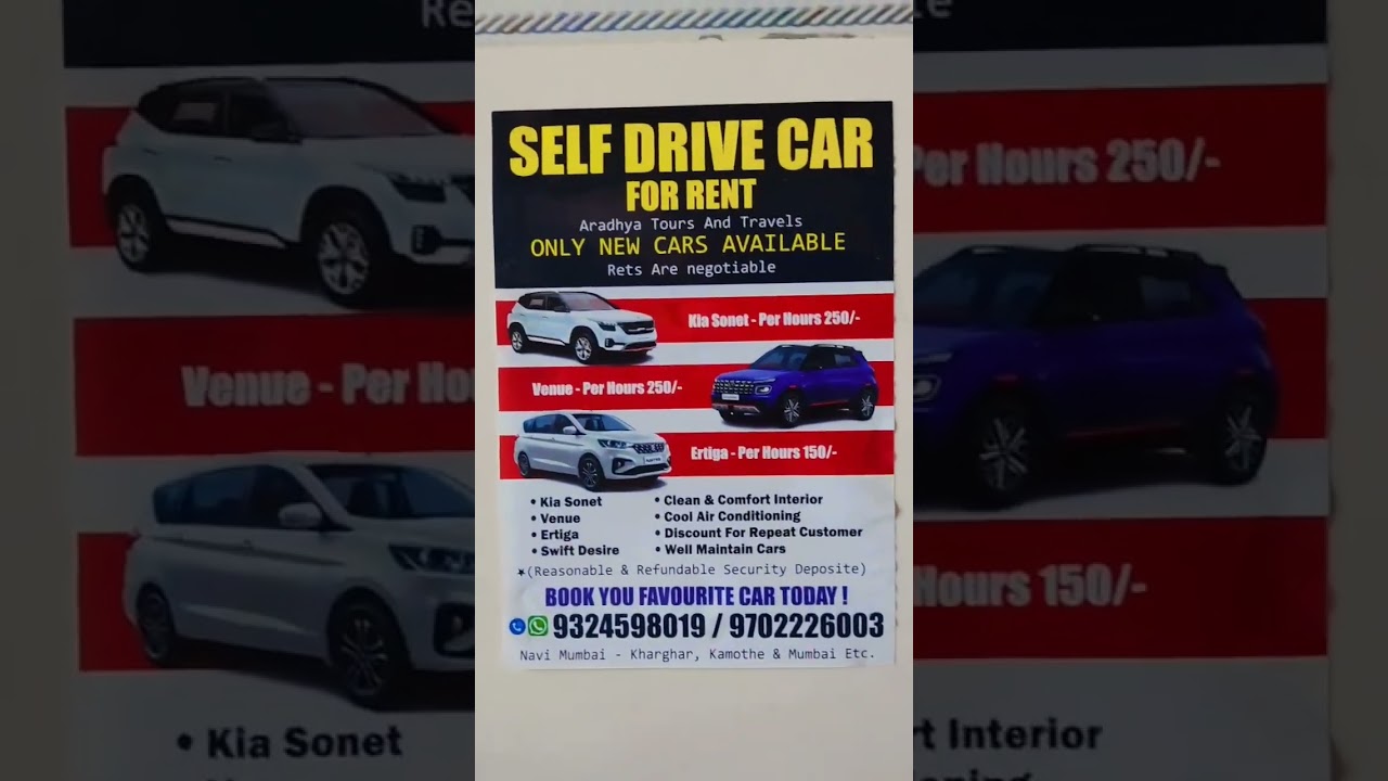 Self drive cars for rent Navi Mumbai All...it's. good sarvice And brand new cars Self drive....🥰🚗