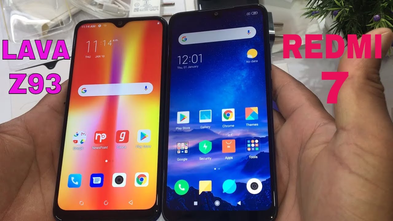 LAVA Z93 Vs Redmi 7 2/32GB Unboxing+Compare+Camera and Price in Hindi