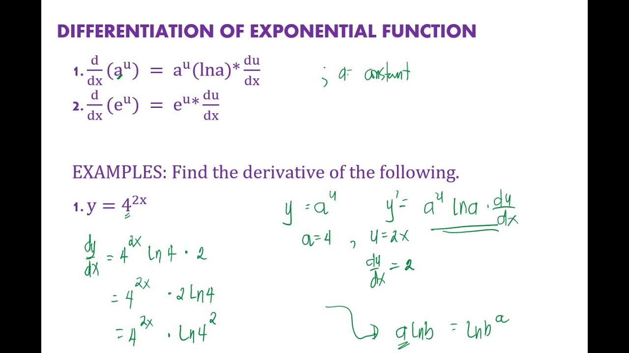 Differentiation of Exponential Function || CALCULUS 1