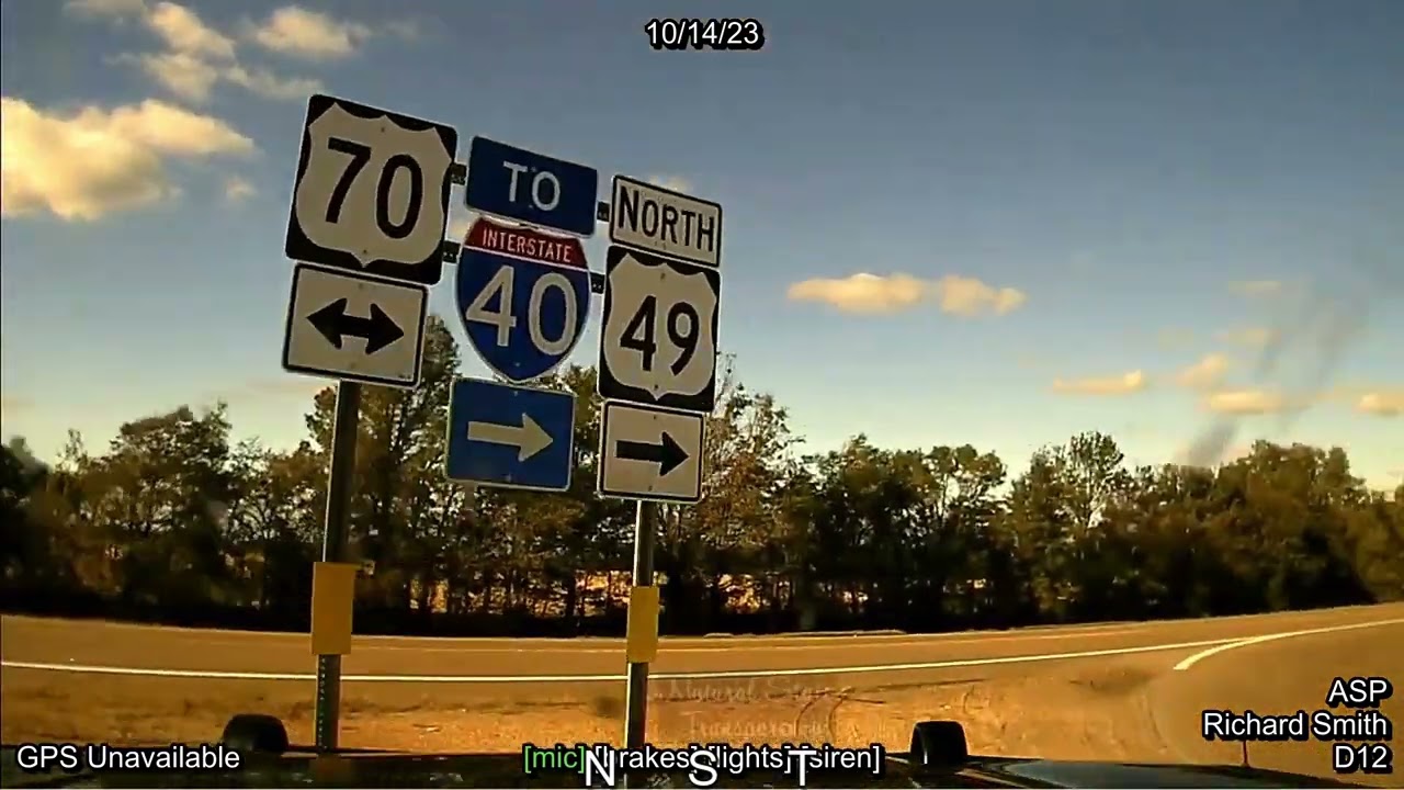 Pursuit US-49/79 Brinkley Monroe County Arkansas State Police Troop D, Traffic Series Ep. 602