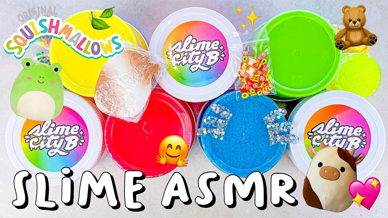 SATISFYING SLIME ASMR | $120 Squishmallow Slime Unboxing 💖 SlimeCityB