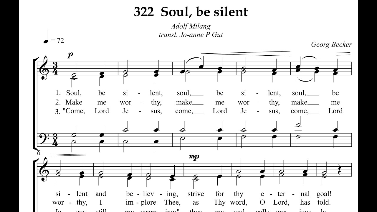 Hymn Collection 322   Soul, be silent