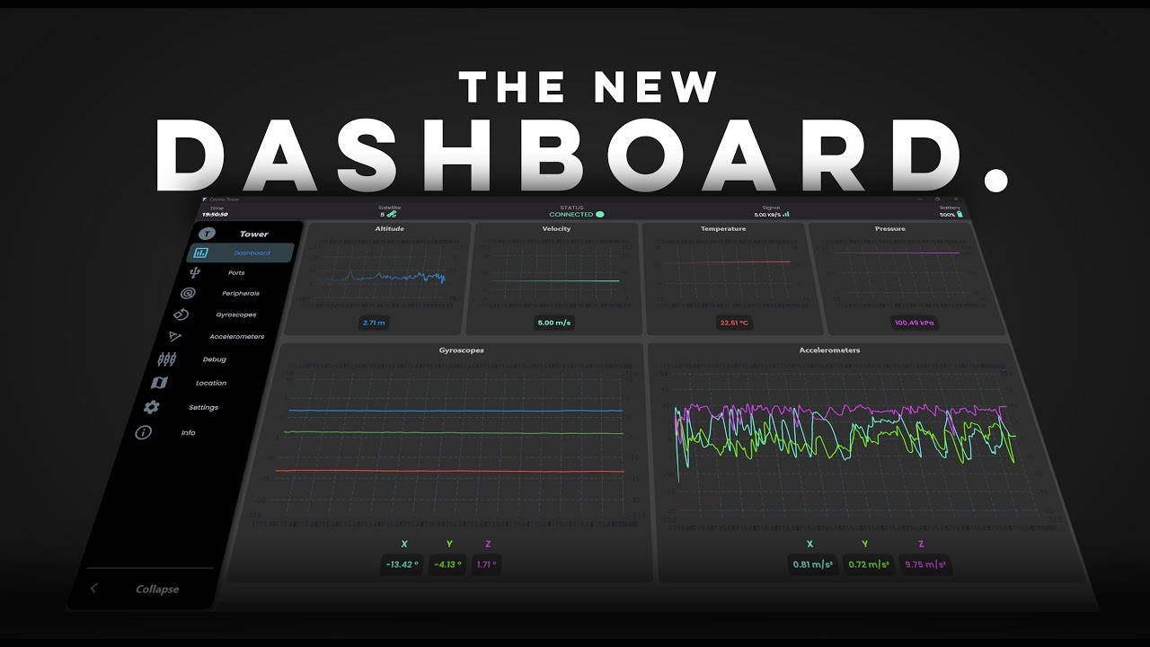 New Dashboard for Model Rockets