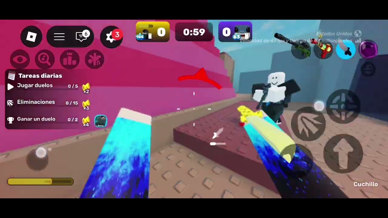 Jugando RIVALS contra youtuber famoso y amigo en server priv