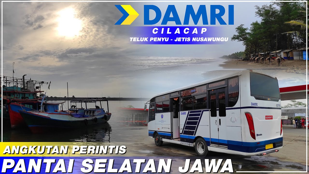 Dari PANTAI ke PANTAI | Ngetrip Naik Bus DAMRI Perintis Teluk Penyu - Jetis Nusawungu Cilacap