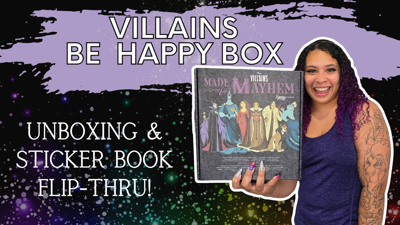 NEW Villains Be Happy Box Unboxing by the Happy Planner (This box was MADDDEEE for MEEEEEE!)