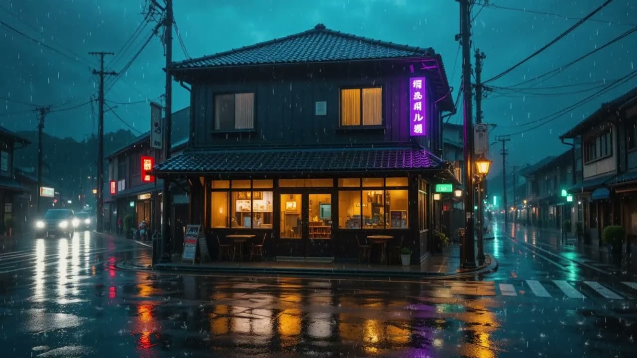 Seoul at Night Under the Rain ☔ Gentle Lofi for Rest and Reflection