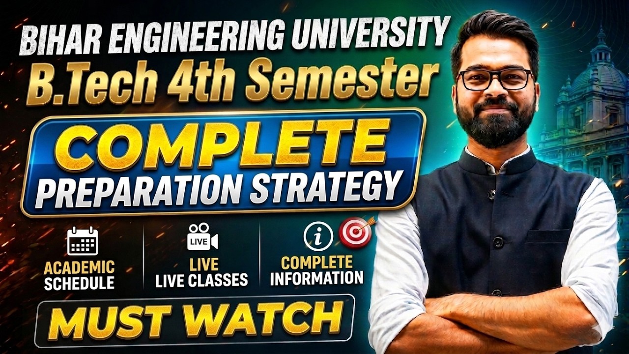 💥B.Tech 4th Sem | Complete Preparation Strategy | Live Classes | BEU PATNA | Complete Details #beu