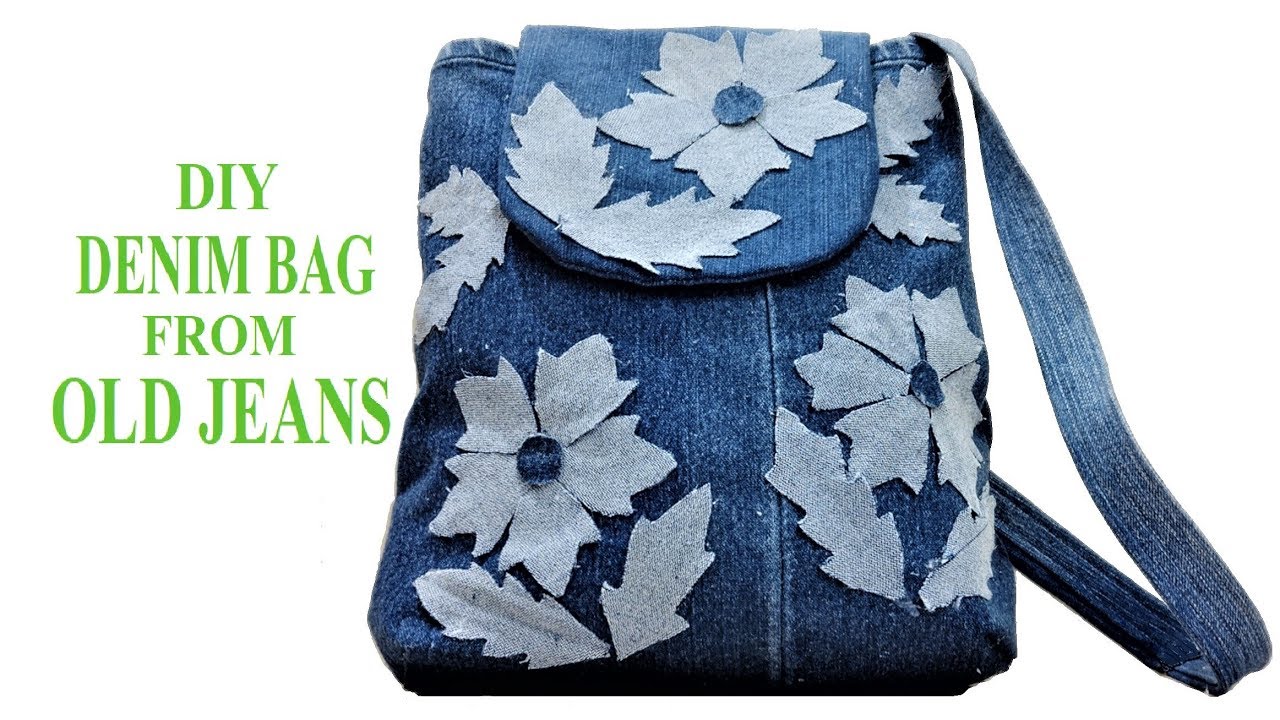 Awesome Long Strip Jeans Bag From Old Jeans | DIY Jeans Hand Bag | Old Cloth Reuse Ideas