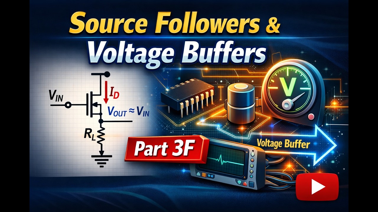 Source Followers Explained | MOSFET Voltage Buffers | Microelectronics Part 3F