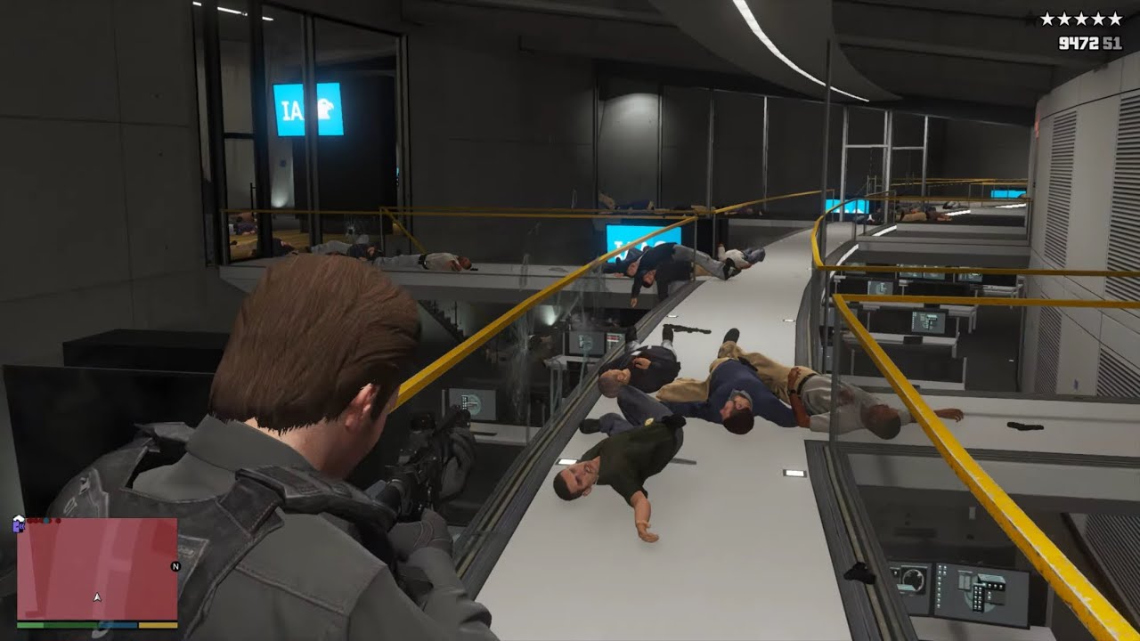 GTA 5 - CIA Facility Massacre + Ten Star Escape