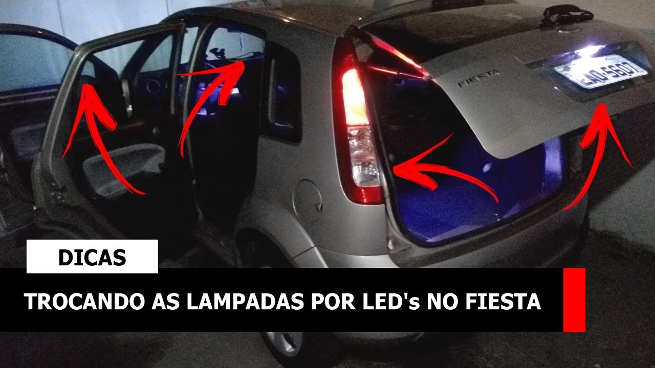 DICAS | TROCANDO AS LAMPADAS POR LED's NO FIESTA