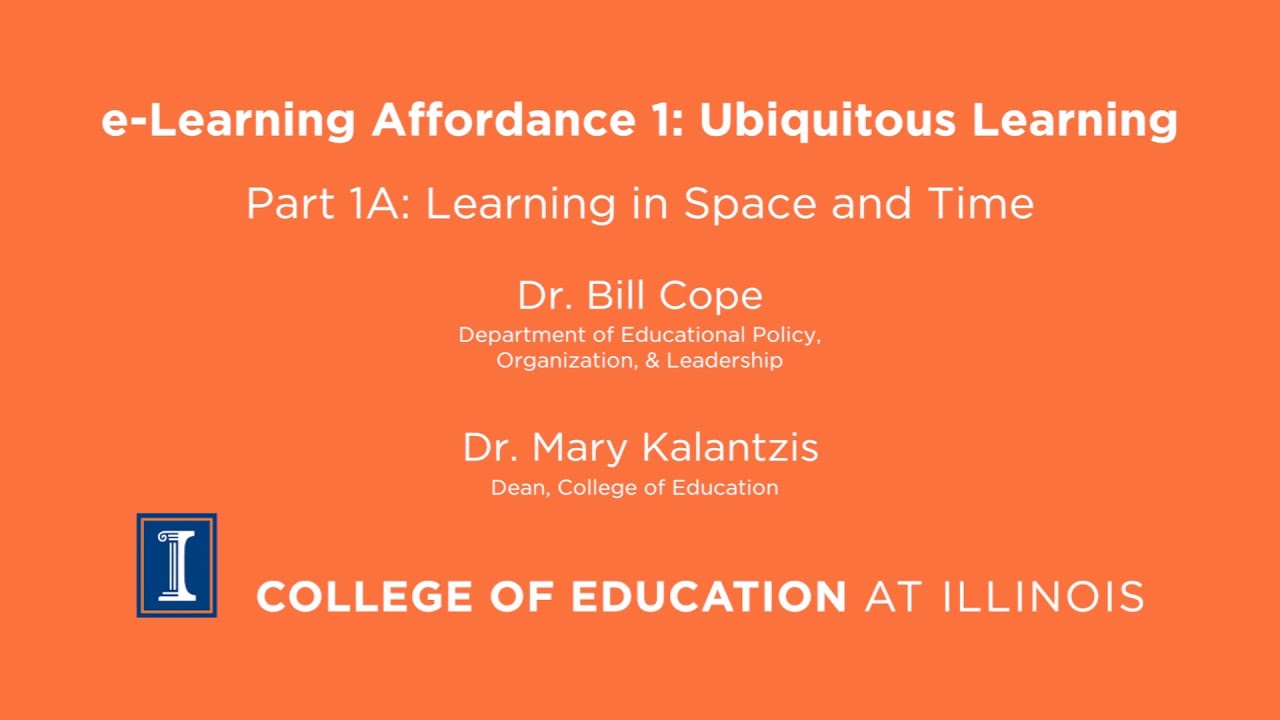 e-Learning Affordance 1a: Ubiquitous Learning