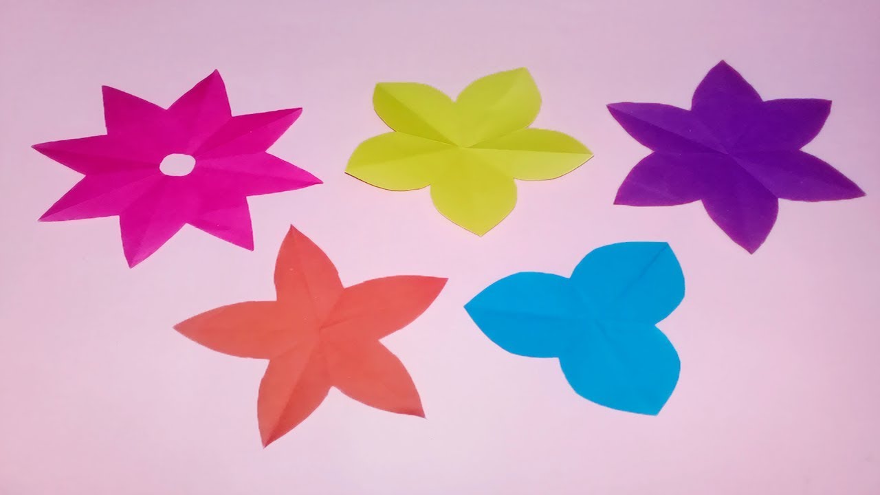 How to Cut 3,4,5,6,8 Petals Paper Flowers - DIY Paper Flower