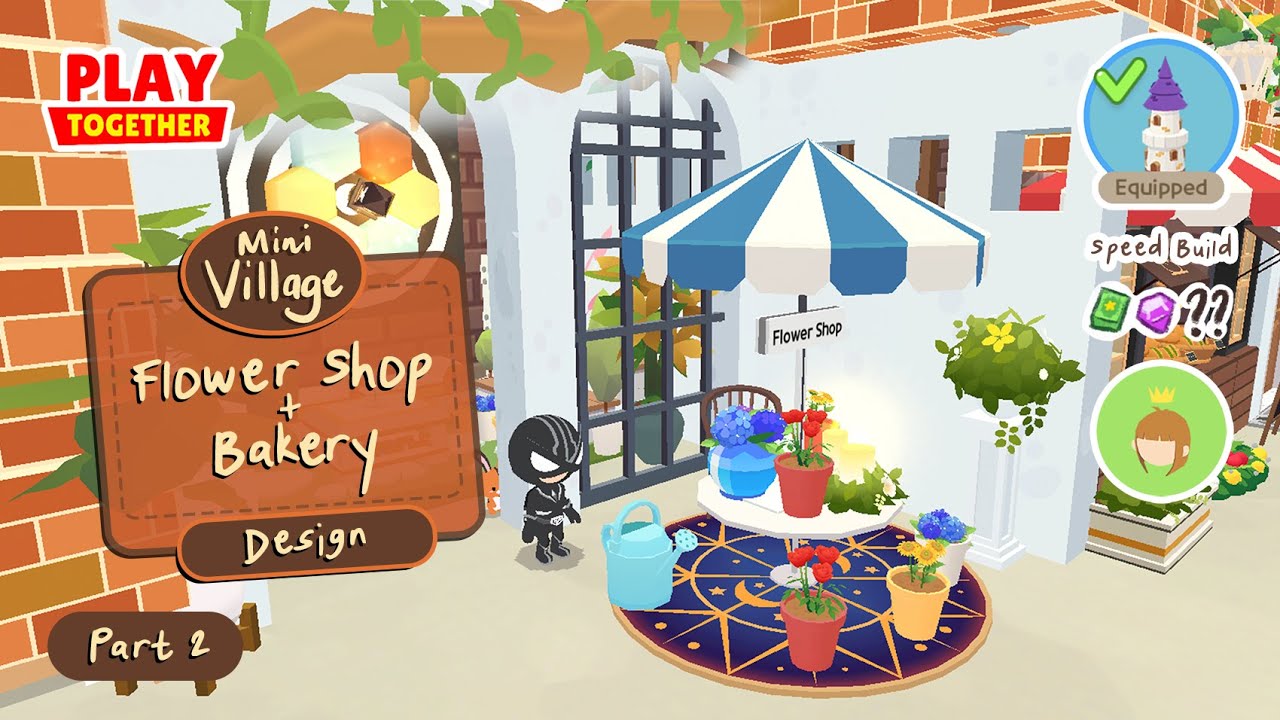 Flower Shop, Bakery, & more - Mini Village Design Part 2 | Magic Castle Speed Build | Play Together
