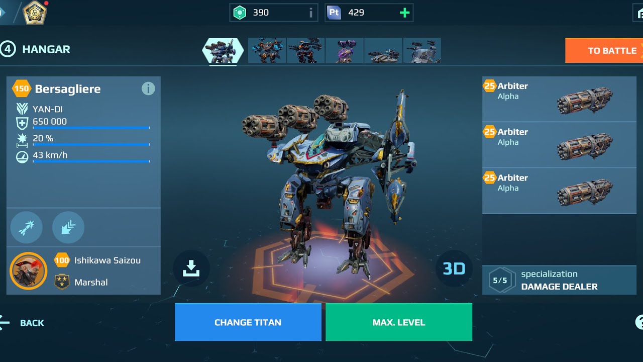 Bersagliere Arbiter Still Stronger| War Robots Gameplay 
