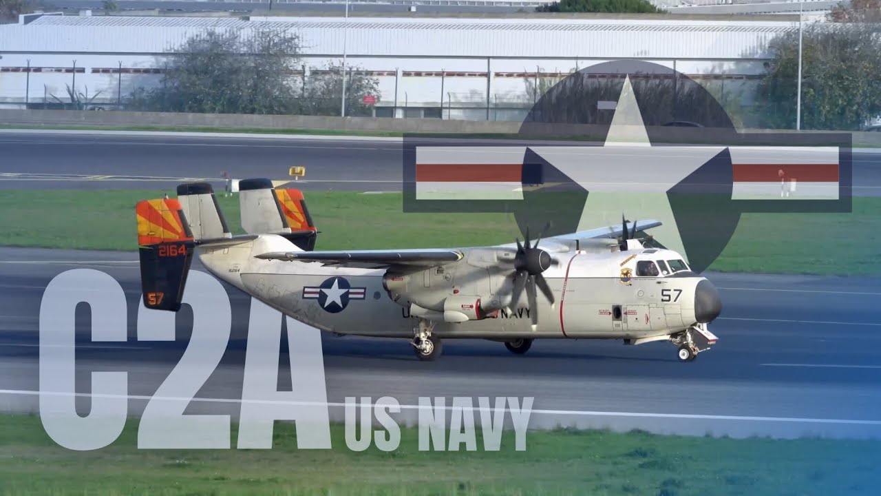 RARE Visitor at Lisbon Airport! US Navy C2 Greyhound Landing & Takeoff