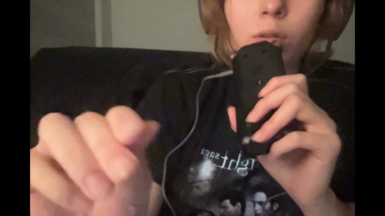 tascam asmr | upclose word repetition, mouth sounds, scribbling