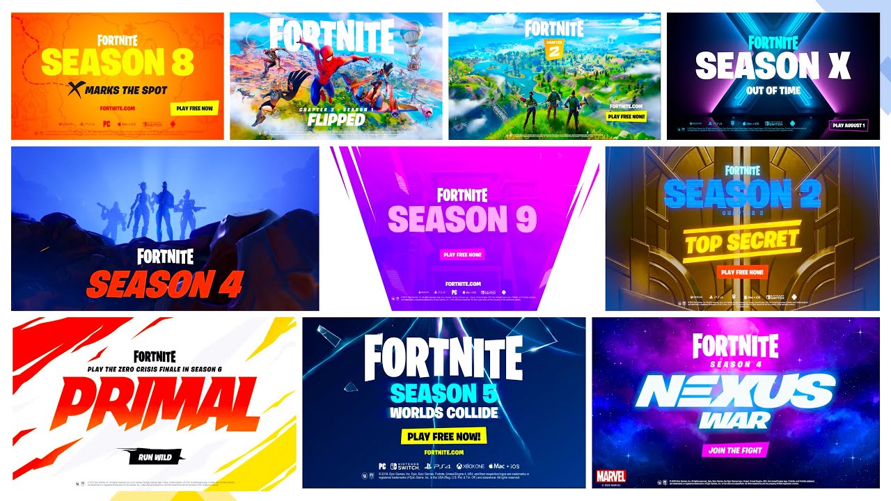 All Fortnite Cinematic Season Trailers (Chapter 1 - Chapter 3)