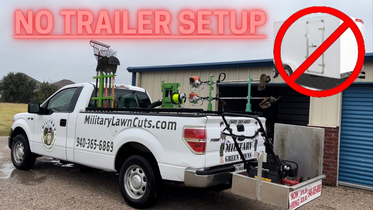 THE ULTIMATE LAWN CARE TRUCK BED SETUP FOR MOWING