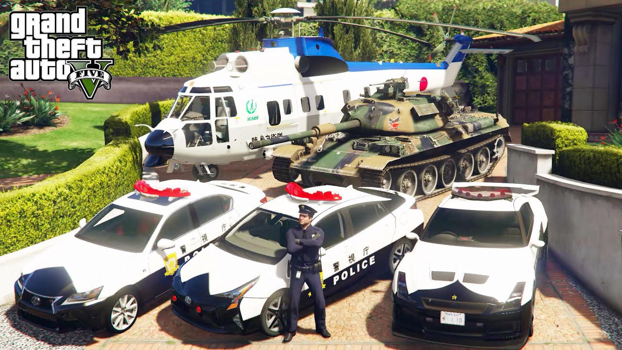 GTA 5 - Stealing Japanese Emergency Vehicles with Michael! | (GTA V Real Life Cars #35)