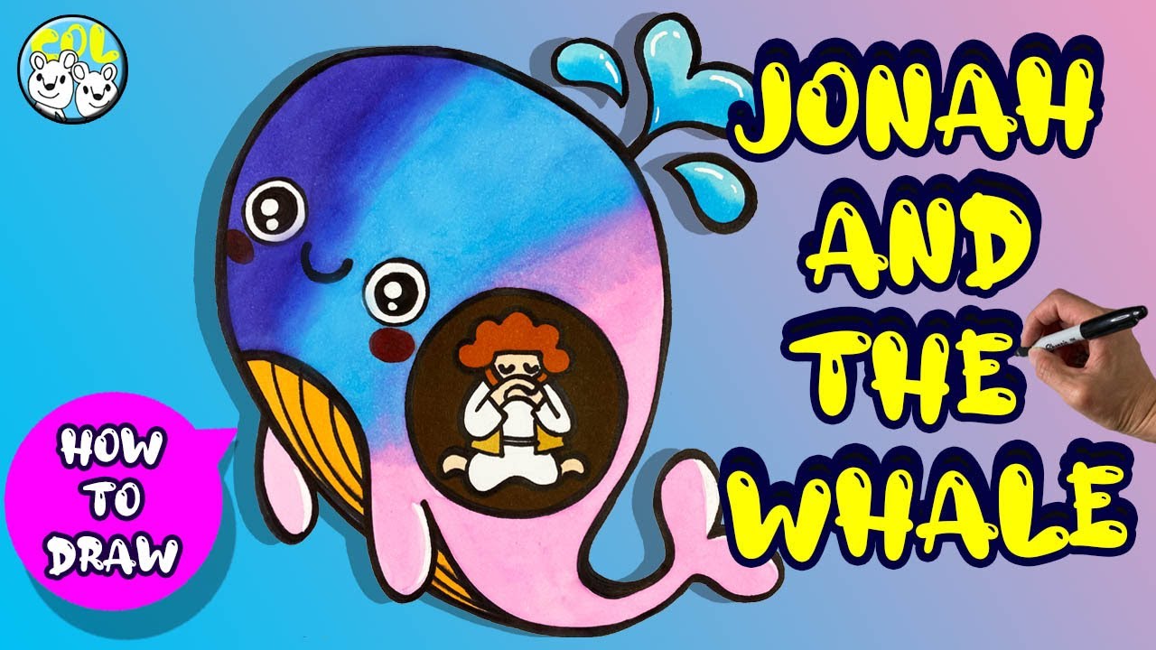 How to draw Bible story Jonah and the whale step by step for beginner  | # 11 - 2021