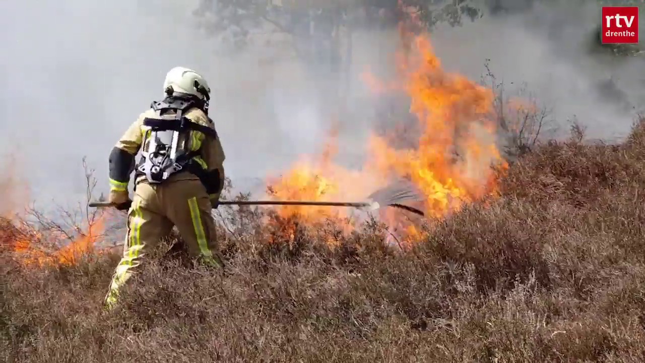 Natuurbrand tussen Echten en Ruinen