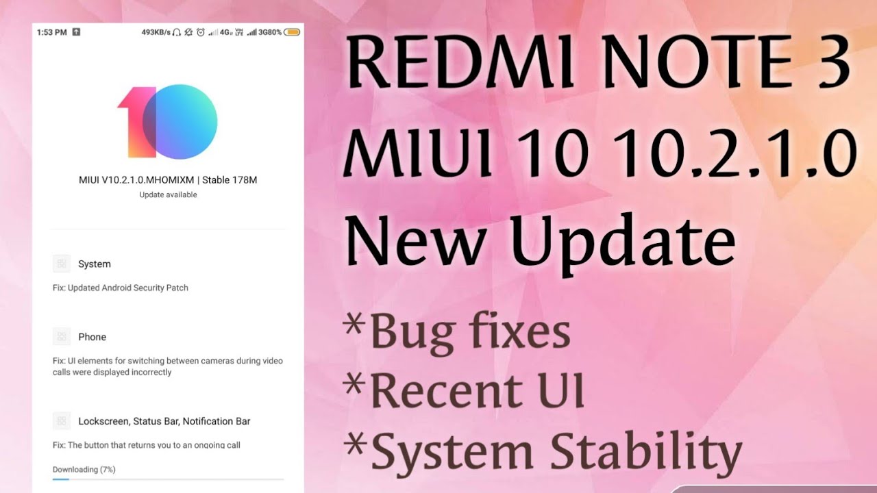 MIUI 10 10.2.1.0 FINAL UPDATE FOR REDMI NOTE 3 DEVICES || New Recent UI, Bug fixes...