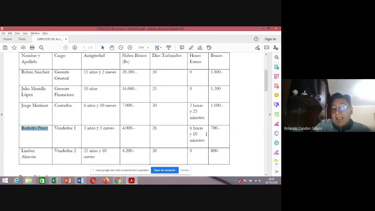 EJERCICIO EN AULA 1 PLANILLA DE SUELDOS Y SALARIOS
